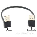 90degree Up/down/right/left angle male to male USB-2.0 cable